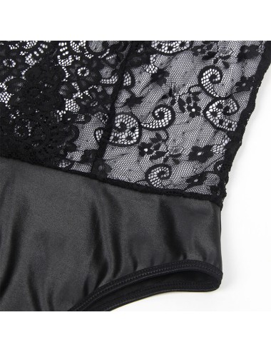 SUBBLIME - 954383 BODY SEXY COM CINTA-LIGA PRETO S/M