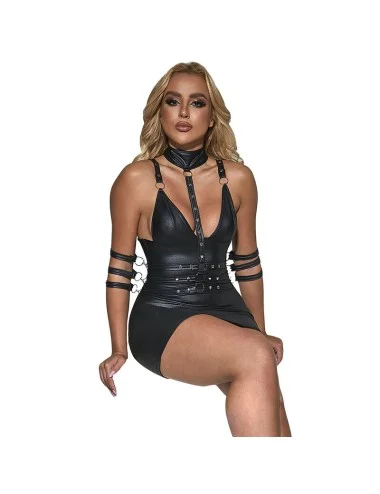 SUBBLIME - 954406 BODY BONDAGE DE COURO PRETO S/M