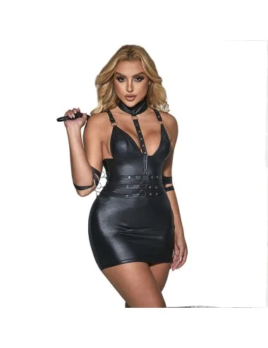 SUBBLIME - 954413 CORPO BONDAGE DE COURO PRETO L/XL