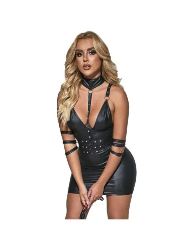 SUBBLIME - 954413 CORPO BONDAGE DE COURO PRETO L/XL