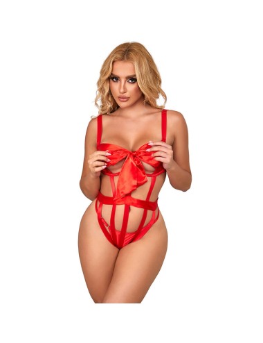 SUBBLIME - 954468 BODY SEXY ABERTO COM LAÇO VERMELHO S/M