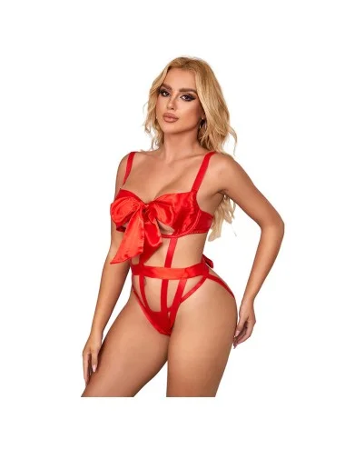 SUBBLIME - 954475 BODY SEXY OPENWORK COM LAÇO VERMELHO L/XL