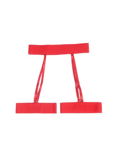 SUBBLIME - 954338 SUTIÃ COM ESTAMPA DE CORAÇÃO + TANGA + CINTO-LIGA VERMELHO L/XL