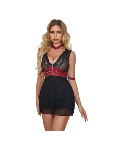 SUBBLIME - 954437 VESTIDO BONDAGE DE RENDA PRETO L/XL