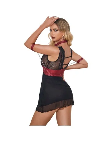 SUBBLIME - 954437 VESTIDO BONDAGE DE RENDA PRETO L/XL