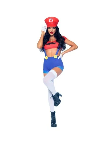 LEG AVENUE - TRAJE SEXY MARIO BROS VERMELHO/AZUL S