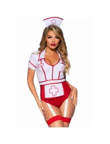 LEG AVENUE - FANTASIA DE ENFERMEIRA SEXY VERMELHO/BRANCO S