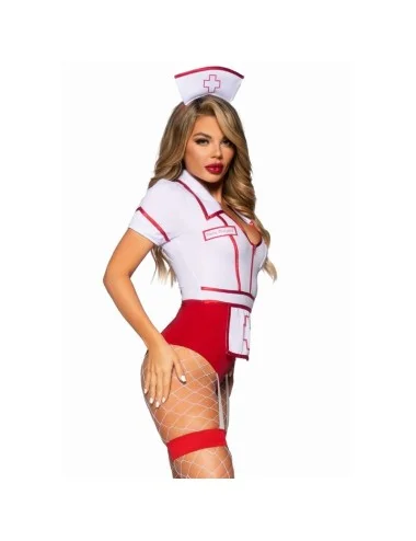 LEG AVENUE - FANTASIA DE ENFERMEIRA SEXY VERMELHO/BRANCO S