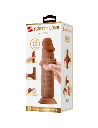 PRETTY LOVE - QUENTIN DILDO REALISTA 18 CM MARROM