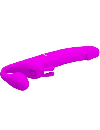 PRETTY LOVE - ZANINI STRAPLESS STRAP-ON 10 VIBRAÇÕES ROXO