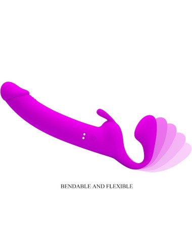 PRETTY LOVE - ZANINI STRAPLESS STRAP-ON 10 VIBRAÇÕES ROXO
