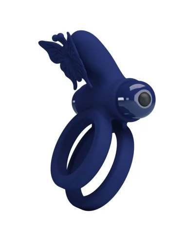 PRETTY LOVE - JAMELE ANEL DUPLO COM ESTIMULADOR DE VIBRAO E BORBOLETA AZUL