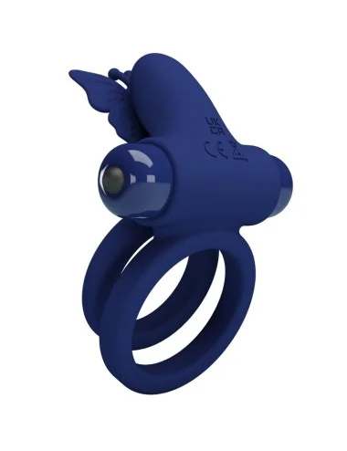 PRETTY LOVE - JAMELE ANEL DUPLO COM ESTIMULADOR DE VIBRAO E BORBOLETA AZUL