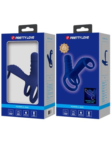 PRETTY LOVE - ANEL VIBRANTE ELISH COM EXTENSO AZUL