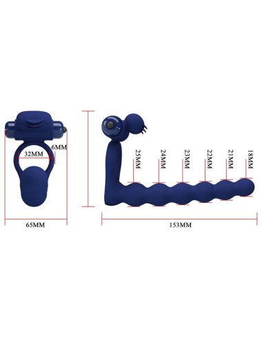 PRETTY LOVE - AJMAL ANEL VIBRADOR COM PLUG AZUL