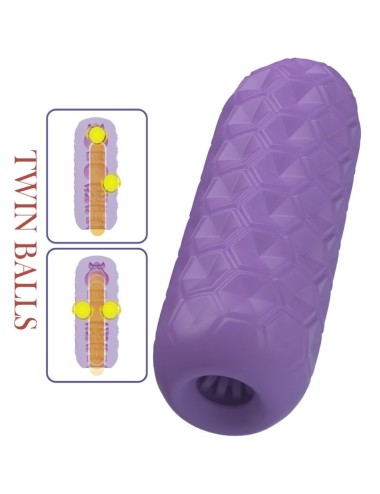 PRETTY LOVE - MASTURBADOR MASCULINO TWIN BALLS ROXO