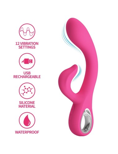 PRETTY LOVE - FRITZ RABBIT VIBRADOR 12 VIBRAÇÕES ROSA
