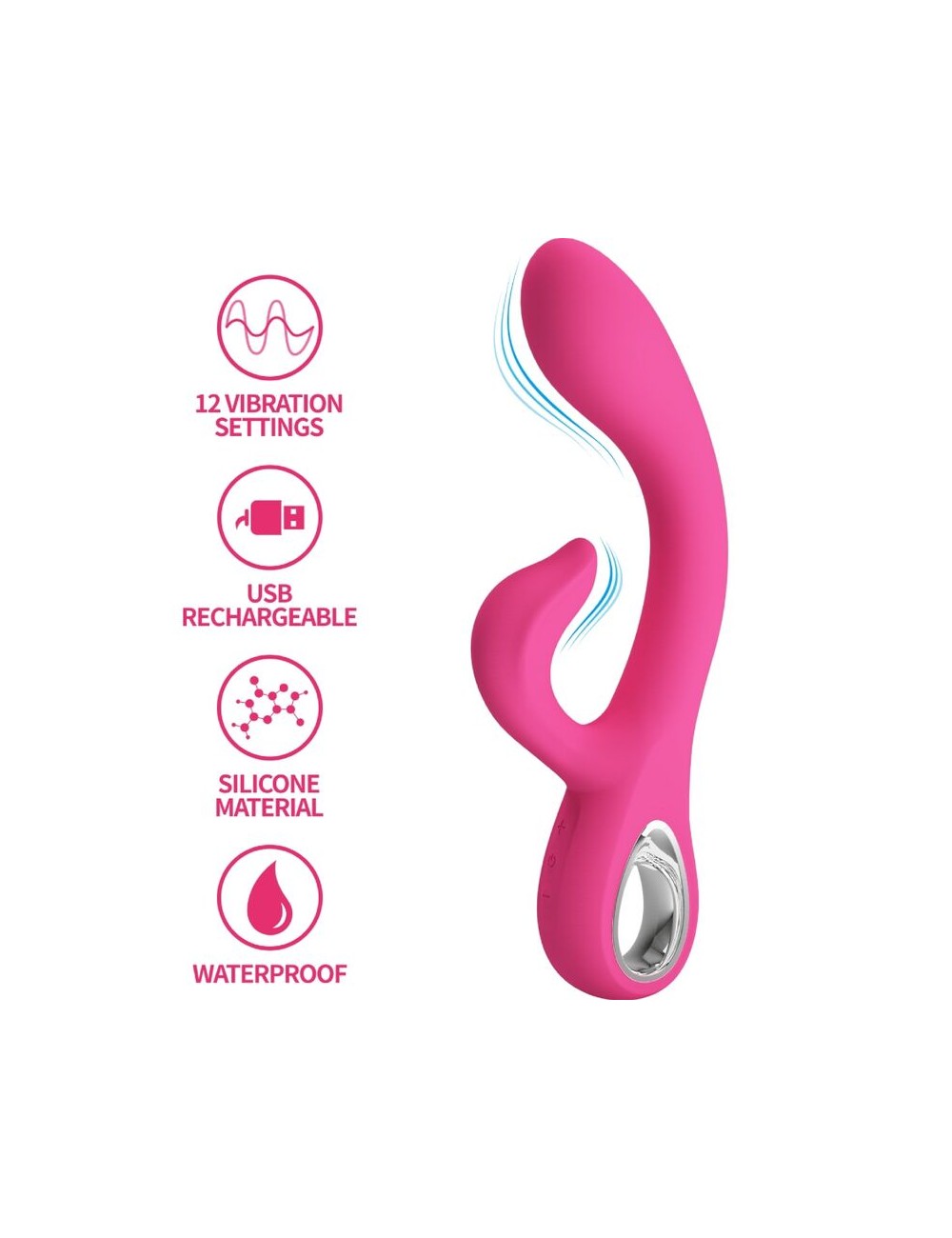 PRETTY LOVE - FRITZ RABBIT VIBRADOR 12 VIBRAÇÕES ROSA PRETTY LOVE - FRITZ RABBIT VIBRADOR 12 VIBRAÇÕES ROSA