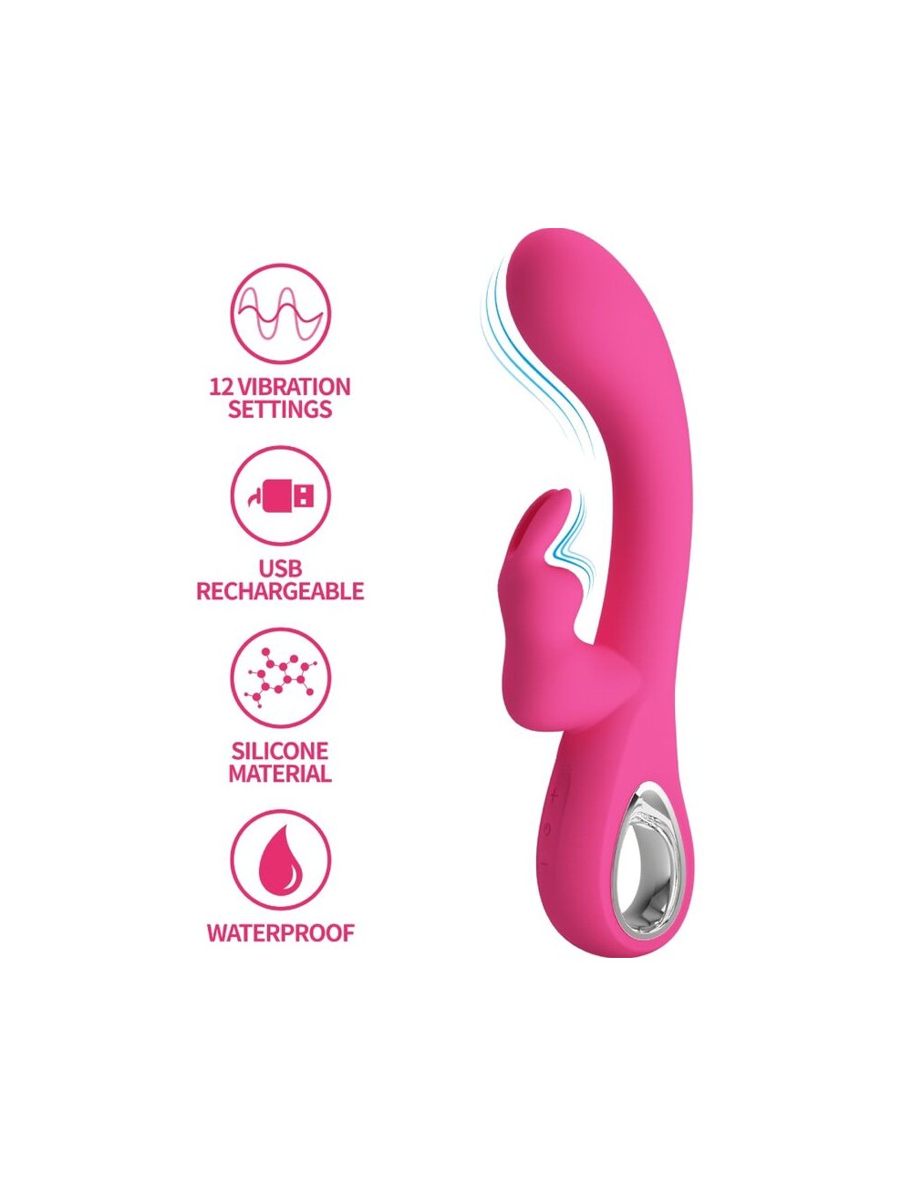 PRETTY LOVE - NOVAK RABBIT VIBRADOR 12 VIBRAÇÕES ROSA PRETTY LOVE - NOVAK RABBIT VIBRADOR 12 VIBRAÇÕES ROSA