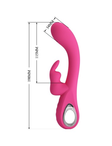 PRETTY LOVE - NOVAK RABBIT VIBRADOR 12 VIBRAÇÕES ROSA