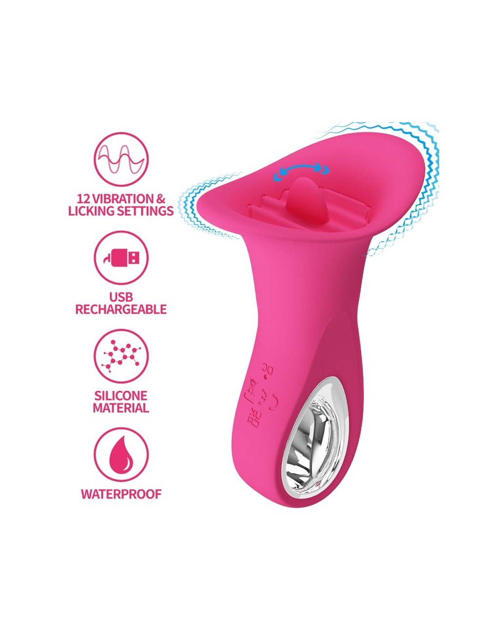PRETTY LOVE - CLYDE VIBRADOR ORAL LÍNGUA VIBRANTE 12 VIBRAÇÕES ROSA PRETTY LOVE - CLYDE VIBRADOR ORAL LÍNGUA VIBRANTE 12 VIBRAÇÕES ROSA