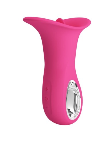 PRETTY LOVE - CLYDE VIBRADOR ORAL LÍNGUA VIBRANTE 12 VIBRAÇÕES ROSA