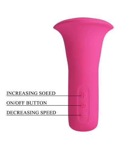 PRETTY LOVE - CLYDE VIBRADOR ORAL LÍNGUA VIBRANTE 12 VIBRAÇÕES ROSA