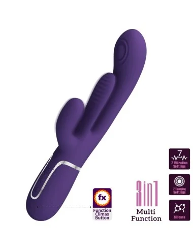PRETTY LOVE - SHANIA TRIPLE RABBIT VIBRADOR MULTIFUNCIONAL ROXO