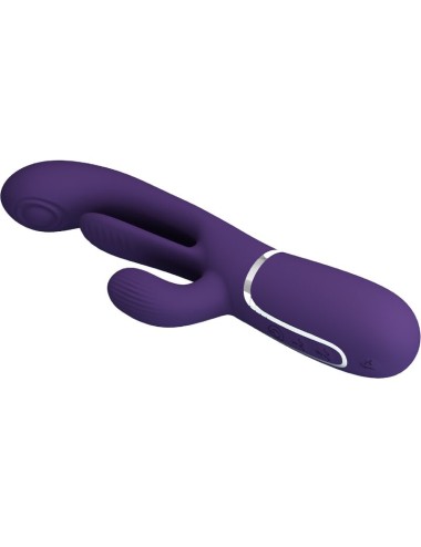 PRETTY LOVE - SHANIA TRIPLE RABBIT VIBRADOR MULTIFUNCIONAL ROXO