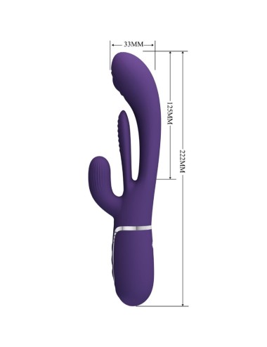 PRETTY LOVE - SHANIA TRIPLE RABBIT VIBRADOR MULTIFUNCIONAL ROXO