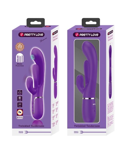 PRETTY LOVE - SHANIA TRIPLE RABBIT VIBRADOR MULTIFUNCIONAL ROXO