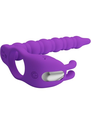 PRETTY LOVE - BLACKNEY ANÉIS PARA PÊNIS COM PLUG VIBRADOR