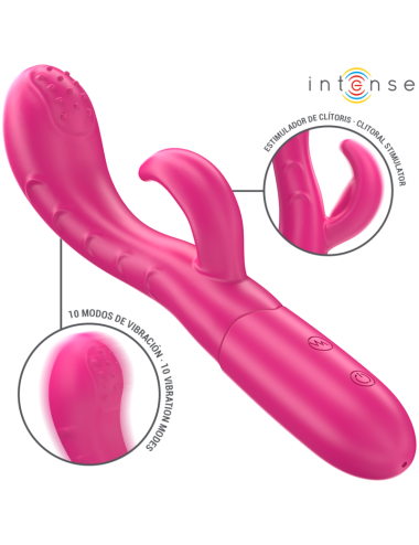 INTENSE - AMARA VIBRADOR COM LÍNGUA ESTIMULANTE 10 VIBRAÇÕES ROSA