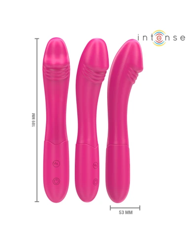 INTENSE - BELINDA VIBRADOR 19 CM FLEXÍVEL 10 VIBRAÇÕES ROSA