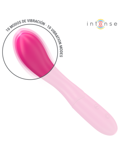 INTENSE - LISETTE VIBRADOR 19 CM FLEXÍVEL 10 VIBRAÇÕES ROSA
