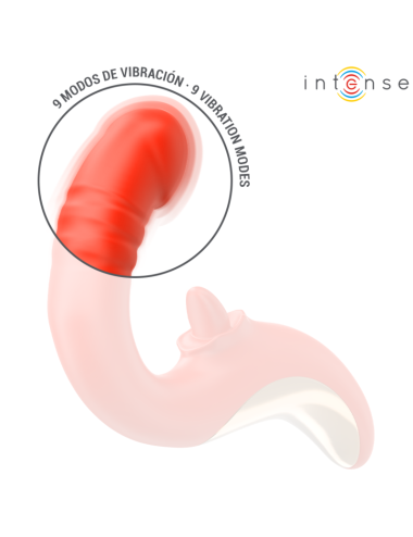 INTENSE - VIBRADOR E ESTIMULADOR PAULINA EM FORMA DE U VERMELHO