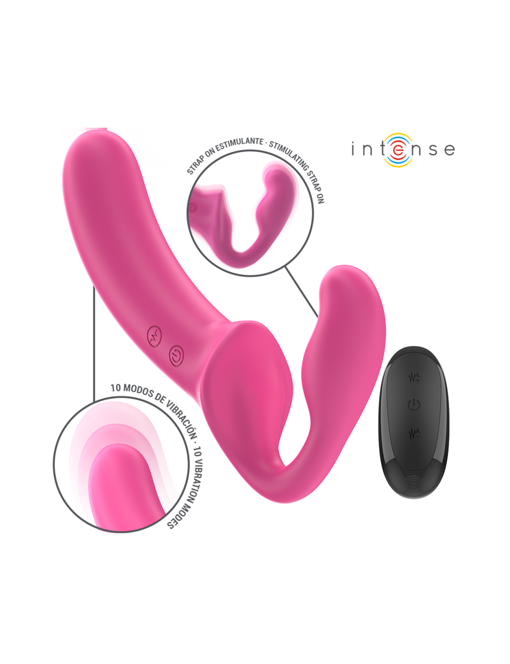 INTENSE - AMY DOUBLE VIBRATOR 20 CM ROSA CONTROLE REMOTO INTENSE - AMY DOUBLE VIBRATOR 20 CM ROSA CONTROLE REMOTO