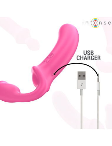 INTENSE - AMY DOUBLE VIBRATOR 20 CM ROSA CONTROLE REMOTO