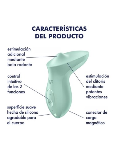 SATISFYER - EXCITERRR VIBRADOR LAY-ON CLITORIS MINT