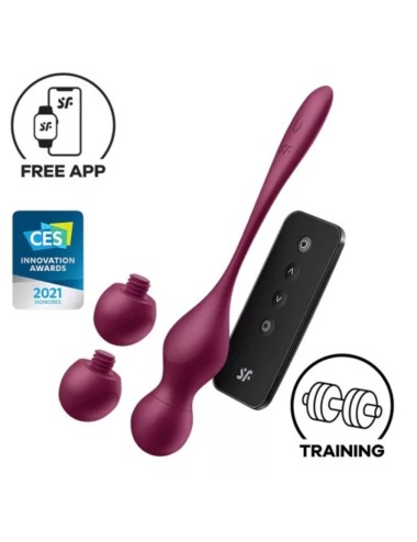 SATISFYER - LOVE BIRDS VARY BOLAS VIBRATÓRIAS APLICATIVO GRATUITO VINHO TINTO