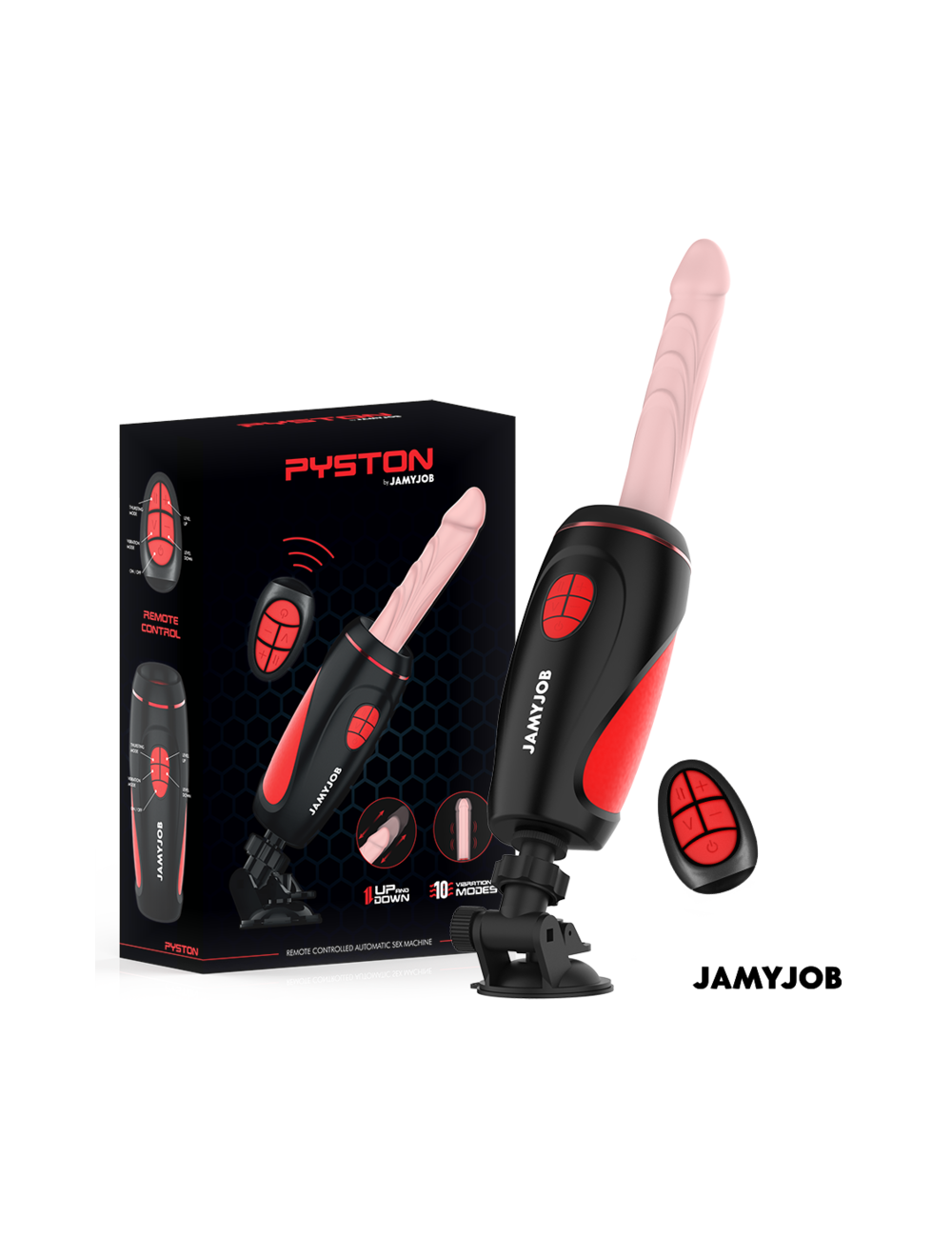 JAMYJOB - MASTURBADOR AUTOMÁTICO BASE PYSTON COM DILDO DE CONTROLE REMOTO JAMYJOB - MASTURBADOR AUTOMÁTICO BASE PYSTON COM DILDO DE CONTROLE REMOTO