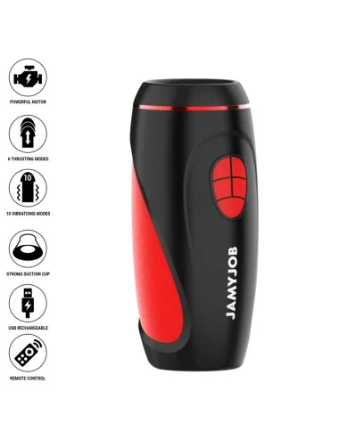 JAMYJOB - MASTURBADOR AUTOMÁTICO BASE PYSTON COM DILDO DE CONTROLE REMOTO