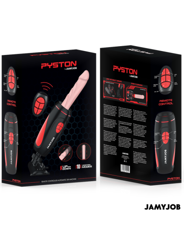 JAMYJOB - MASTURBADOR AUTOMÁTICO BASE PYSTON COM DILDO DE CONTROLE REMOTO