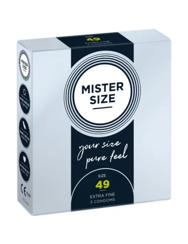 MISTER SIZE - PRESERVATIVO TAMANHO S 49 MM (3 UNIDADES)