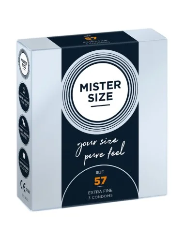 MISTER SIZE - PRESERVATIVO TAMANHO L 57 MM (3 UNIDADES)