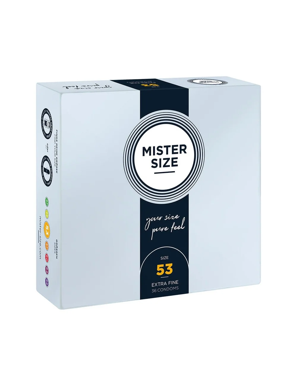 MISTER SIZE - PRESERVATIVO TAMANHO M 53 MM (36 UNIDADES)