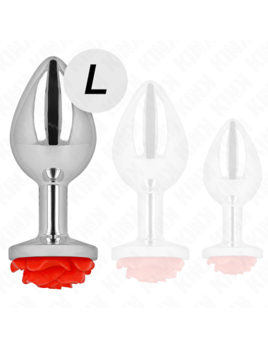 KINK - PLUG ANAL ROSA VERMELHO TAMANHO L