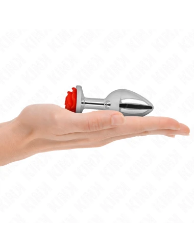 KINK - PLUG ANAL ROSA VERMELHO TAMANHO M