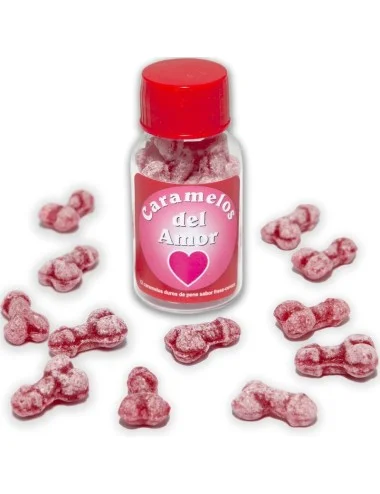 DIABLO PICANTE - 12 DOCES DE AMOR EM FORMA DE PÊNIS MORANGO/CEREJA