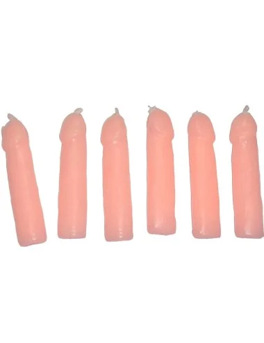 DIABLO PICANTE - 6 VELAS EM FORMA DE PÊNIS DE CARNE